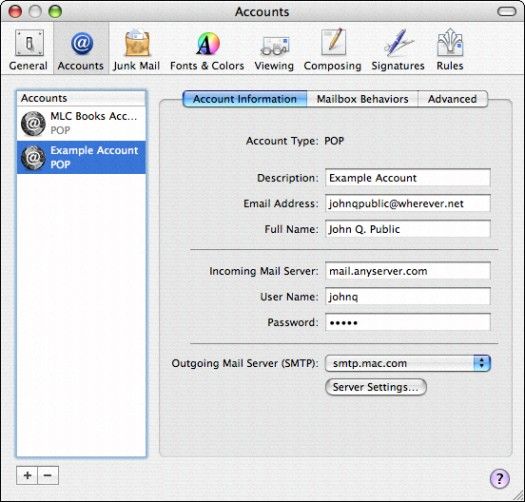Agregar una nueva cuenta de correo en Mac OS X