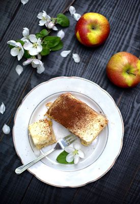 Tarta de manzanas natillas (aux pommes clafoutis)