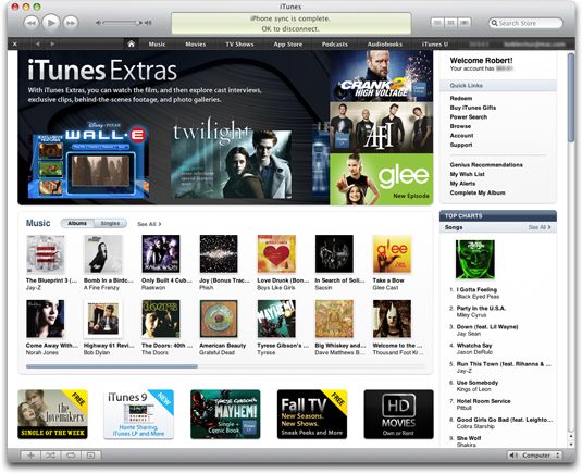 La iTunes Store ha recibido un cambio de imagen en iTunes 9.