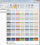 La aplicación de un estilo de tabla a una tabla de Excel 2007