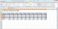 La aplicación de un estilo de tabla a una tabla de Excel 2007