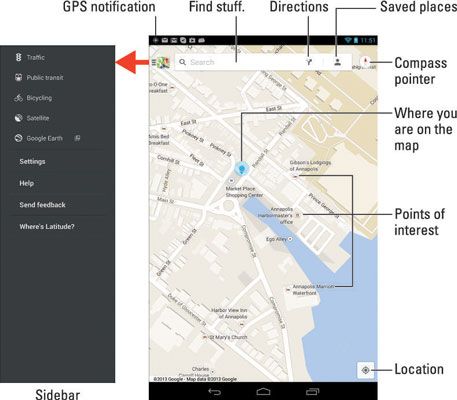 ���� - Fundamentos de la aplicación de mapas en la tableta Nexus 7