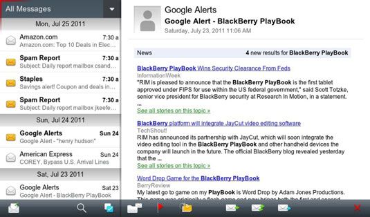 ���� - BlackBerry Internet Service para su BlackBerry PlayBook