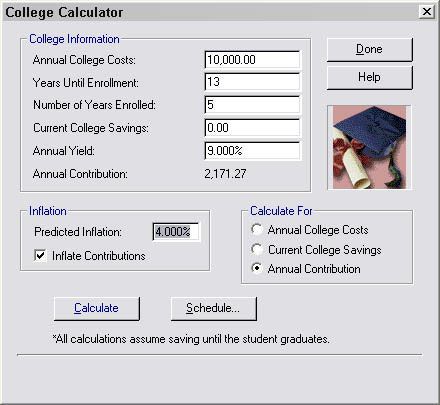 Calcular el costo de la universidad con vivificar 2004