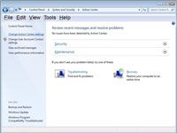 Cambio de la configuración del centro de la acción de una red principal de Windows 7