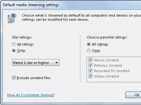 Cambiar opciones de streaming de medios de comunicación en una red principal de Windows 7