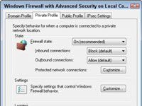 Cambio de configuración del firewall de Windows con seguridad avanzada Características