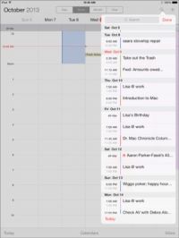 Elija un calendario de ipad para ver