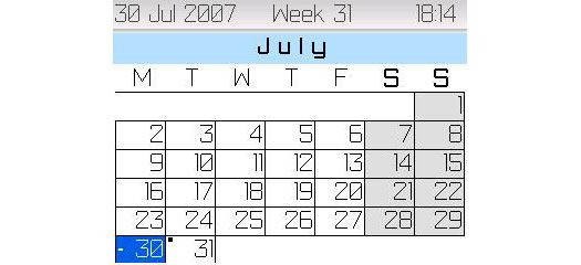 La elección de una vista de calendario en su BlackBerry