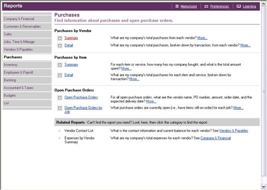 El uso de QuickBooks, puede producir informes mostrando su empresa's cash disbursements by vendor
