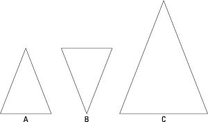 Examine estos triángulos para ver que son los mismos.