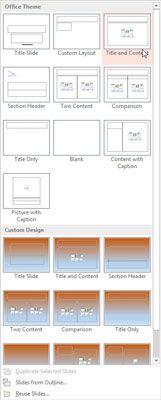 Crear una tabla en un marcador de posición de contenido en PowerPoint 2013