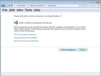 Creación de un grupo en el hogar en una red principal de Windows 7