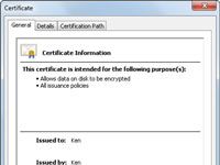 Creación y copia de seguridad de un certificado de seguridad EFS en Windows 7