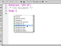 Código CSS insinuando en Dreamweaver