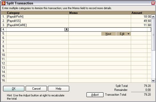 Tratar con los impuestos de nómina en Quicken 2005