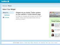 Información en pantalla con un widget feed de Twitter
