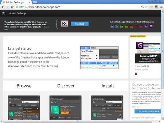 Visite el sitio de Adobe Extension para agregar extensiones de Dreamweaver.