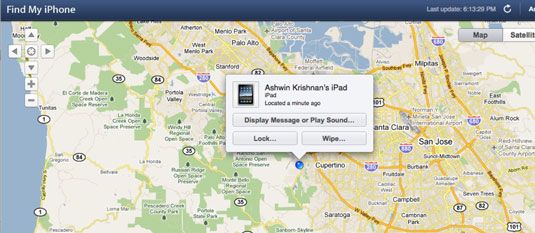 La Find My iPhone y limpieza remota servicios.