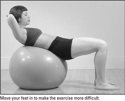 Hacer ejercicio con una pelota de fitness