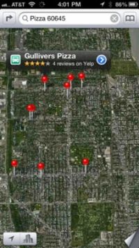 Características de la aplicación de mapas iPhone