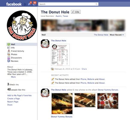 Facebook Places se encuentra todavía en su desarrollo temprano, por lo que doesn't allow you to see top visitor