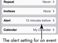 Para las personas mayores: añadir alertas a iphone 4s aplicación de calendario