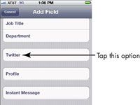 ���� - Para las personas mayores: añadir de twitter o información de facebook para iphone 4s contactos