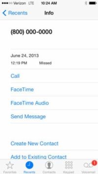 Para las personas mayores: cómo devolver una llamada reciente en su iphone 6
