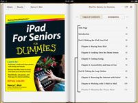 Para las personas mayores: leer un libro en el ipad 2