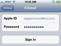 Para las personas mayores: configurar una cuenta de iCloud para el iphone 4s