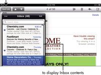Para personas mayores: Vista de mensajes de correo electrónico en el ipad 2