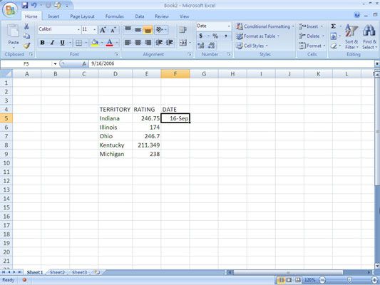 Excel reconoce fechas en las que se introducen en un formato familiar.