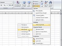 Ocultar y mostrar hojas de cálculo de Excel 2007