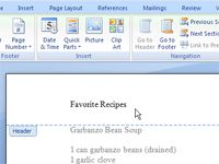 Cómo agregar un encabezado o pie de página en Word 2007