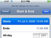 Cómo agregar las entradas del calendario en tu iPhone