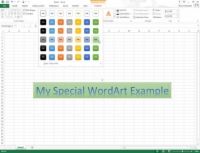 Cómo agregar wordart en Excel 2013