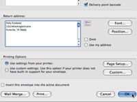 ¿Cómo hacer frente a los sobres en Word 2008 para Mac