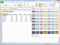 Cómo aplicar un estilo de tabla a una tabla de Excel 2010