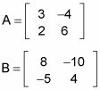 Suma y resta de matrices.