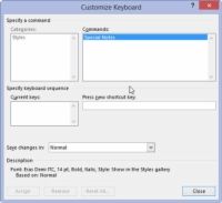 Cómo asignar una tecla de acceso directo a su estilo modificado en Word 2013