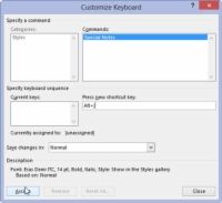 Cómo asignar una tecla de acceso directo a su estilo modificado en Word 2013