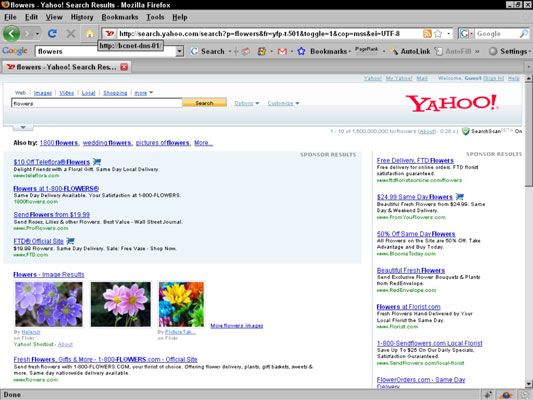 Una captura de pantalla de un anuncio de Yahoo!