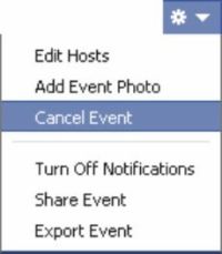 Cómo cancelar tu negocio's facebook event