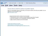 Cómo cambiar la configuración de la presentación de informes en Windows 7 problema