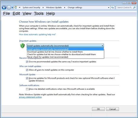 ���� - Cómo cambiar la configuración de actualización de Windows