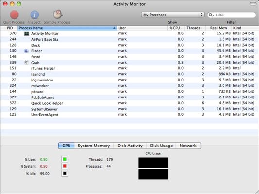 ���� - Cómo comprobar el rendimiento de su mac con monitor de actividad