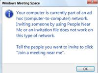 Cómo colaborar con el espacio ventanas reunión en una red ad hoc