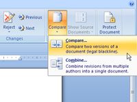 ¿Cómo comparar versiones de documentos en Word 2007