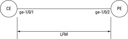 Configuración Ethernet LFM con bucle de retorno remoto en un palmo.